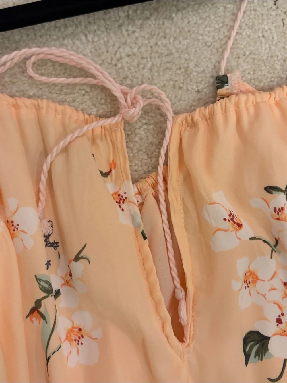 Abercrombie & Fitch Peach Floral Maxi Dress